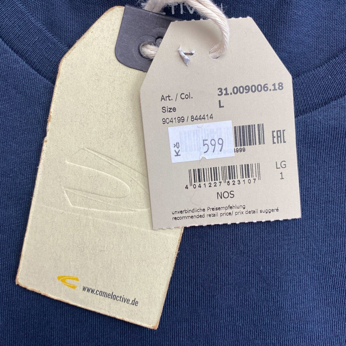 Camel Active T-Shirt mit Rundhalsausschnitt, Marineblau, Größe L