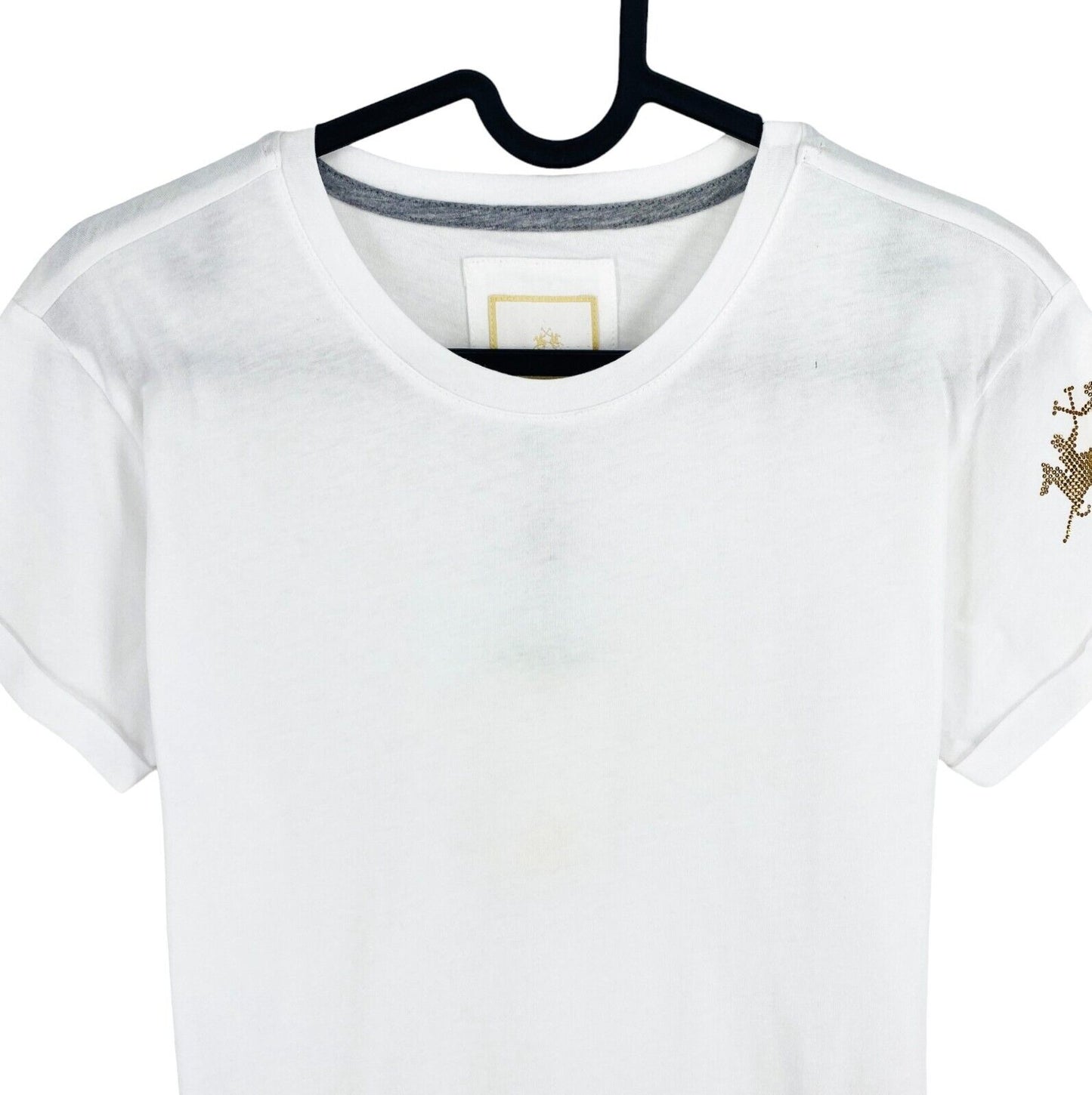 LA MARTINA White Crew Neck SS T Shirt Top Size  1 /XS