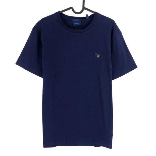 GANT Marineblaues Original Slim Fit T-Shirt mit Rundhalsausschnitt, Größe M