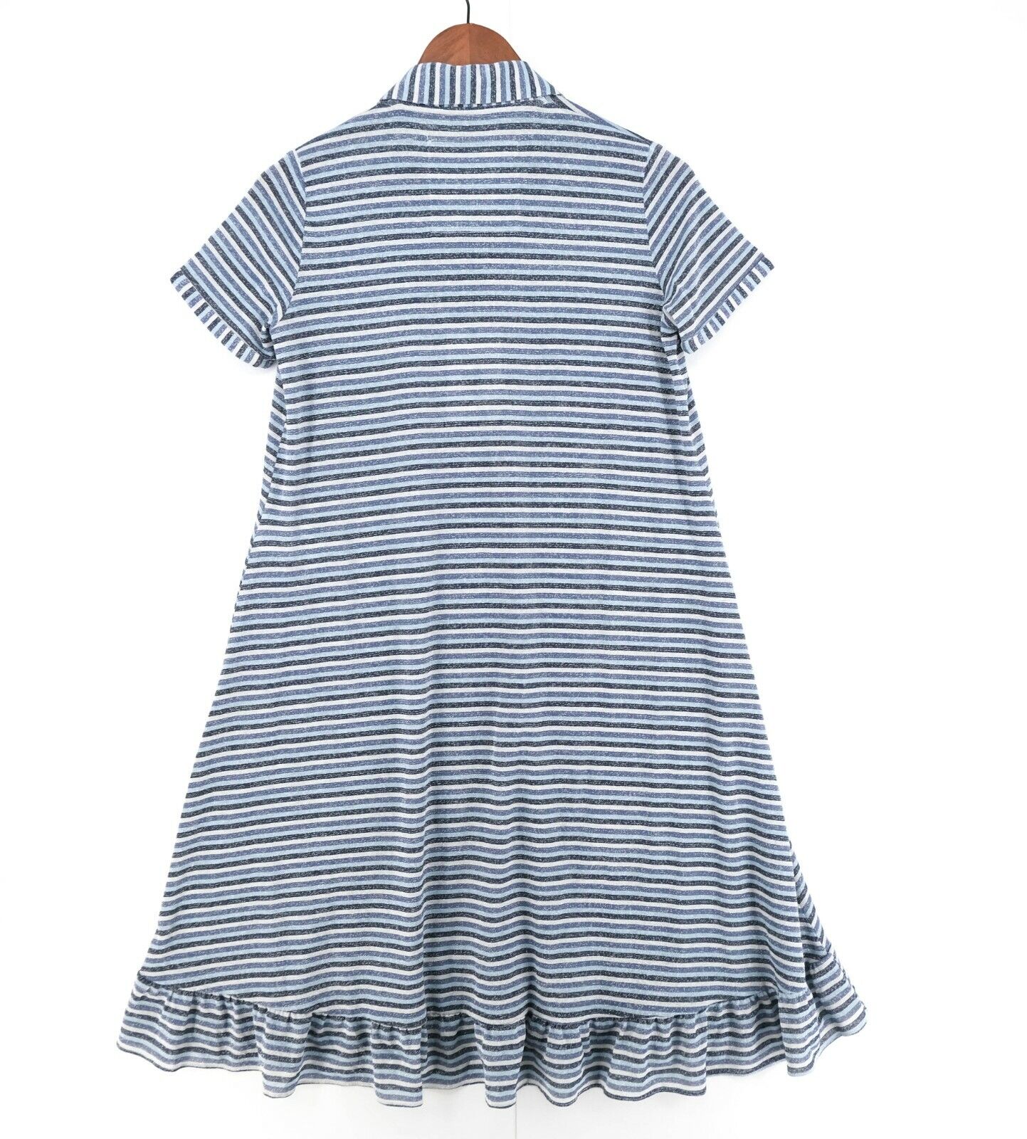 LA MARTINA Blue Striped Lurex Jersey Dress Size 2 / M