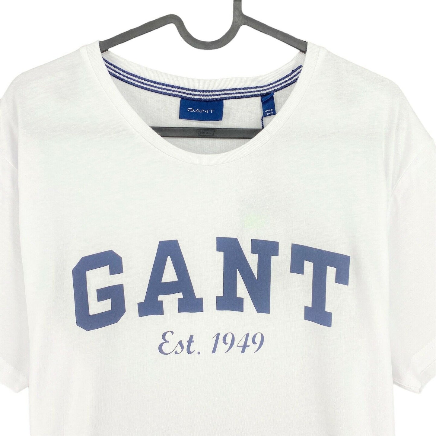 GANT T-Shirt mit Rundhalsausschnitt und Logo, Größe L, Weiß