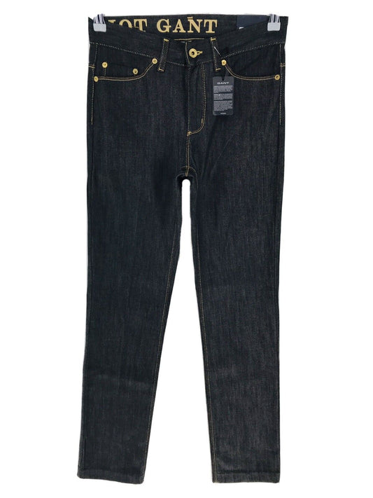 UVP €149 GANT Damen Dunkelgrau Stretch Regular Straight Fit Jeans W27 L34