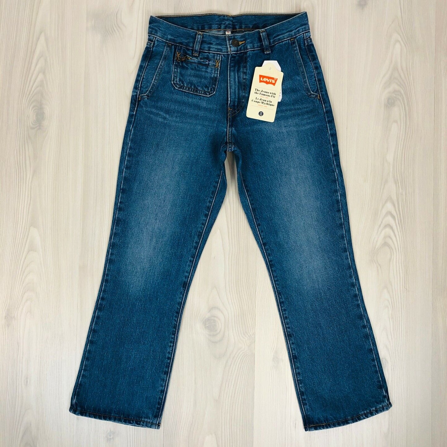 Levi's Famous Fit Old School Orange Label Bleu Jeans Tailles W26 W30