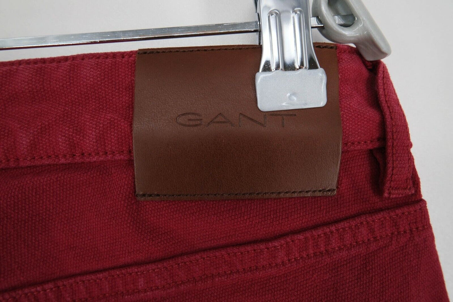 GANT Mahogny Red Canvas Slim Fit Jeans Size W33 L34