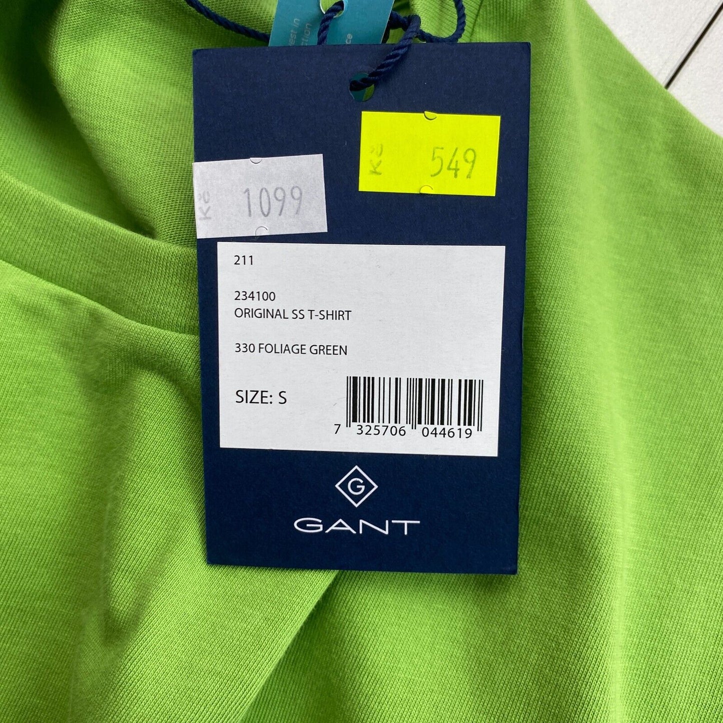 GANT Light Green Original Regular Crew Neck T-Shirt Size S