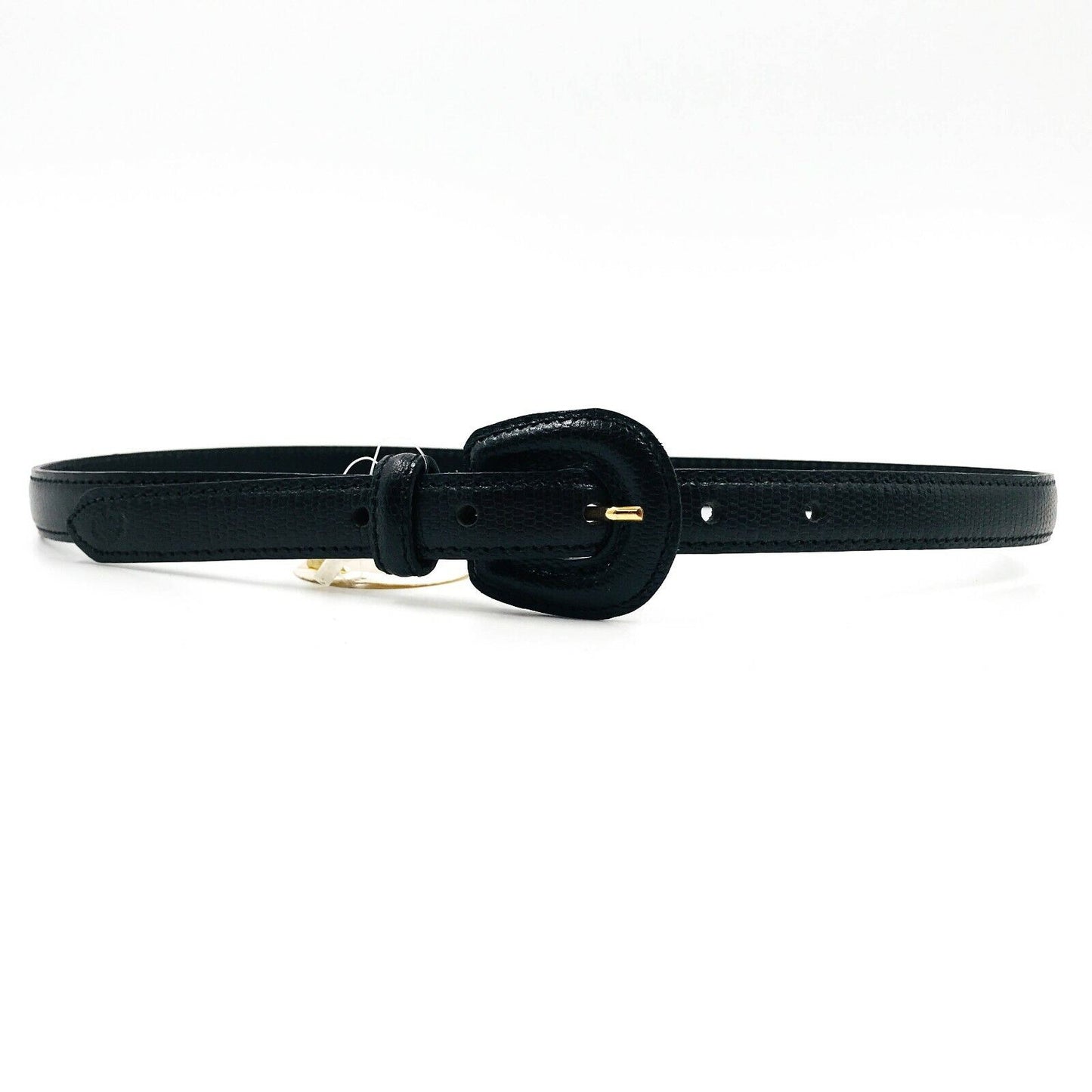 Ceinture en cuir véritable noir authentique Mulberry Taille 26 28 30 po. 65 70 75 cm