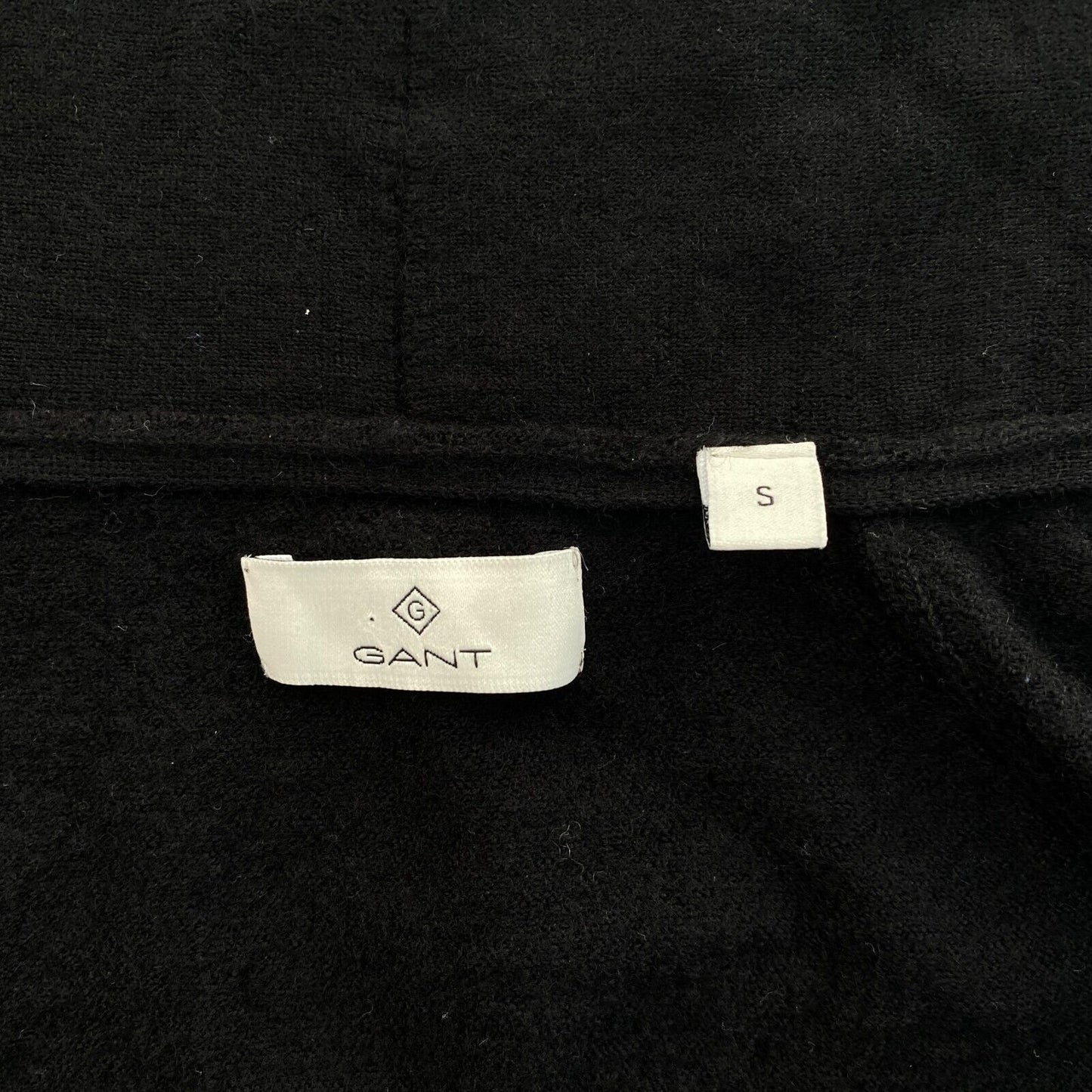 GANT Black Wool Blend Coatigan Sweater Jumper Taille S