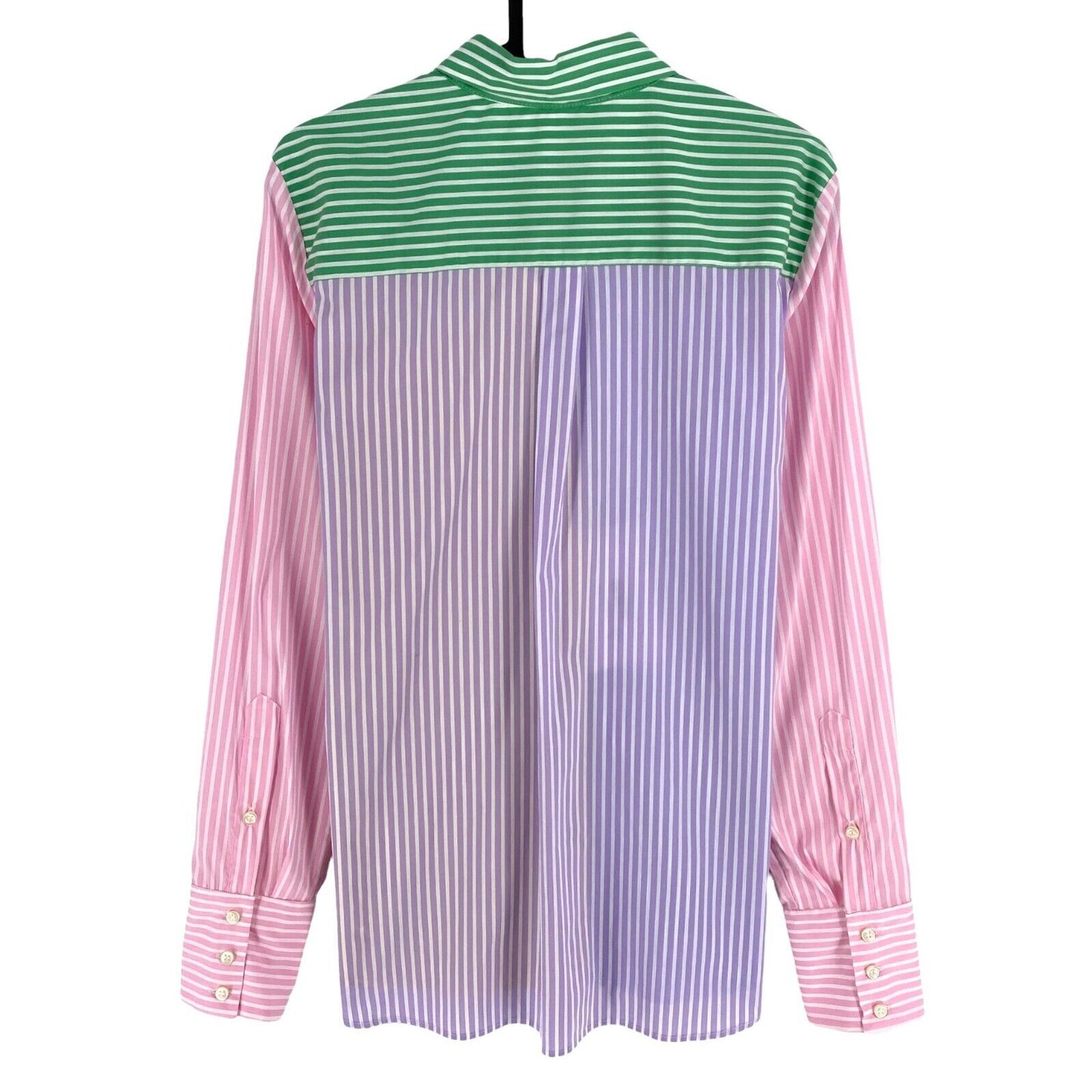 Manuel Ritz Women Colored Striped Long Sleeves Shirt Size M