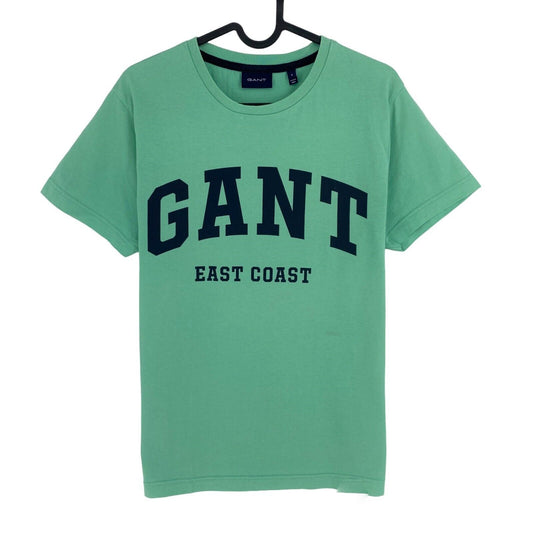 GANT T-Shirt mit Rundhalsausschnitt und Logo, Grün, Größe S