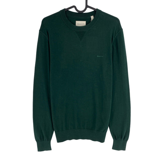 GANT Dark Green Cotton Silk Crew Neck Sweater Jumper Size S