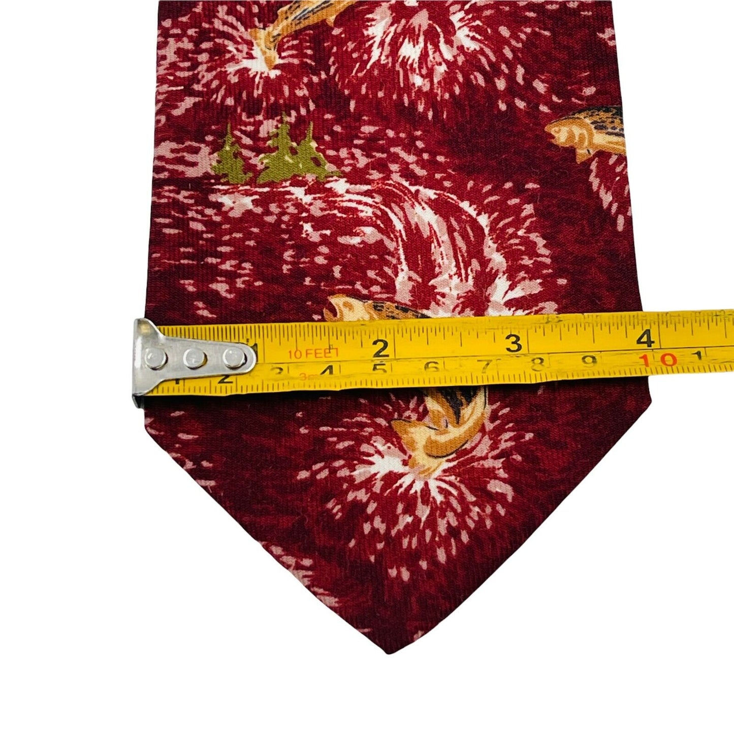 GANT Vintage Red Fish Ornament 100% Wool Hand Made Tie