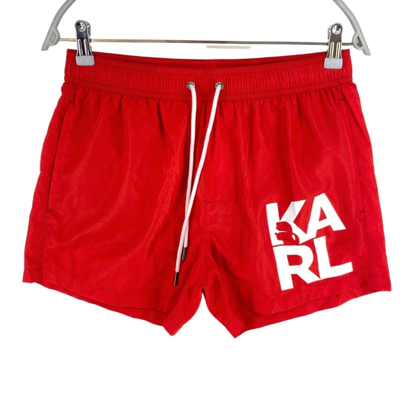 Karl Lagerfeld Red Classic Regular Fit Board Swimming Shorts Size XL