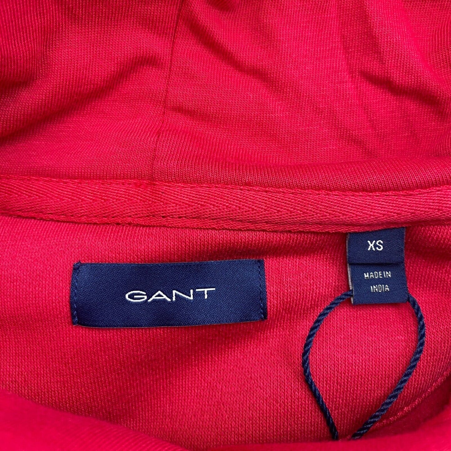 GANT Women Pinkish Red Banner Shield Hoodie Sweater Pullover Size XS