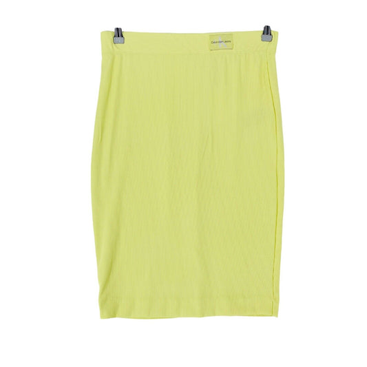 CALVIN KLEIN Yellow Straight Fit Cord Skirt Size M