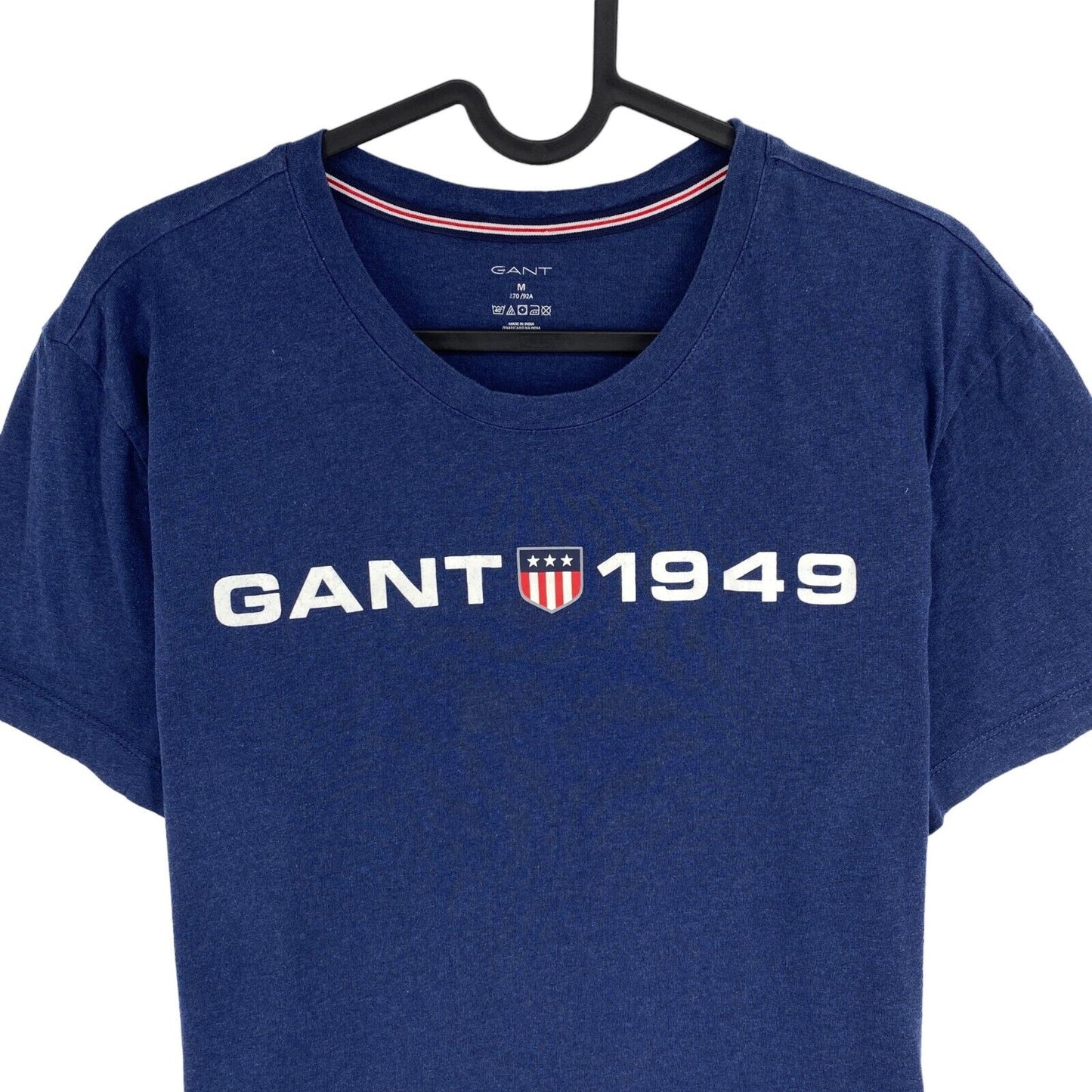 GANT Men Navy Blue Logo Crew Neck Short Sleeve T Shirt Size M