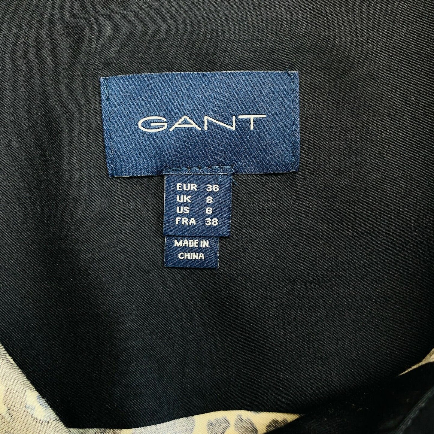 GANT Navy Blue Regular Desert Dot Print Shirt Size EU 36 UK 8 US 6