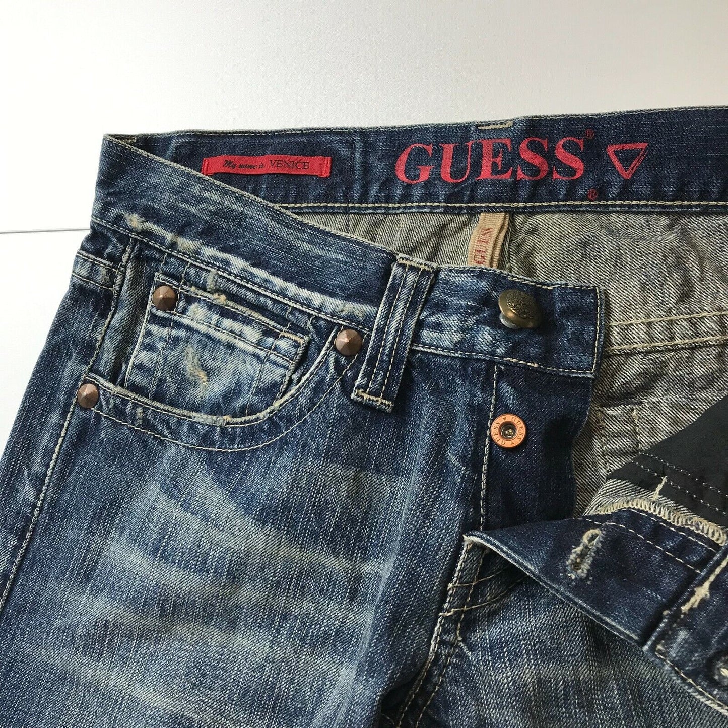 GUESS LUXURY VENICE Women Dark Blue Skinny Fit Jeans Size W29