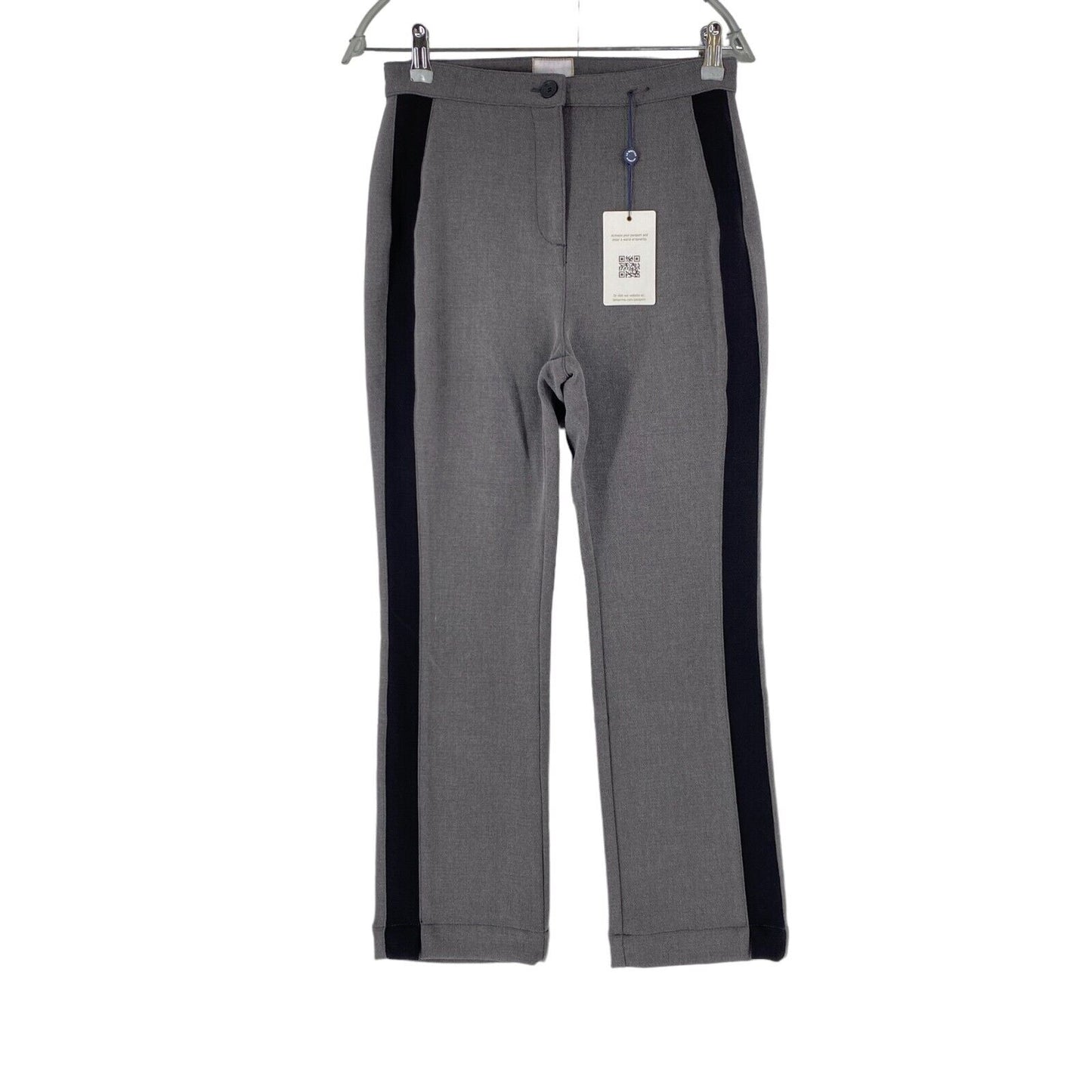 LA MARTINA Women Grey Regular Straight Fit Dress Pants Trousers Size W29