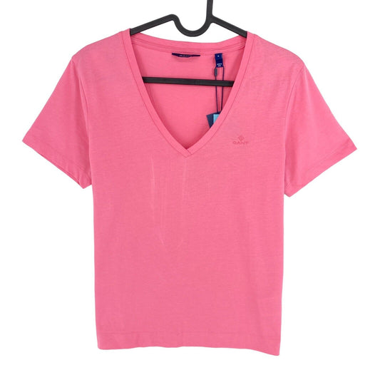 GANT Pink Original V Neck T Shirt Size S