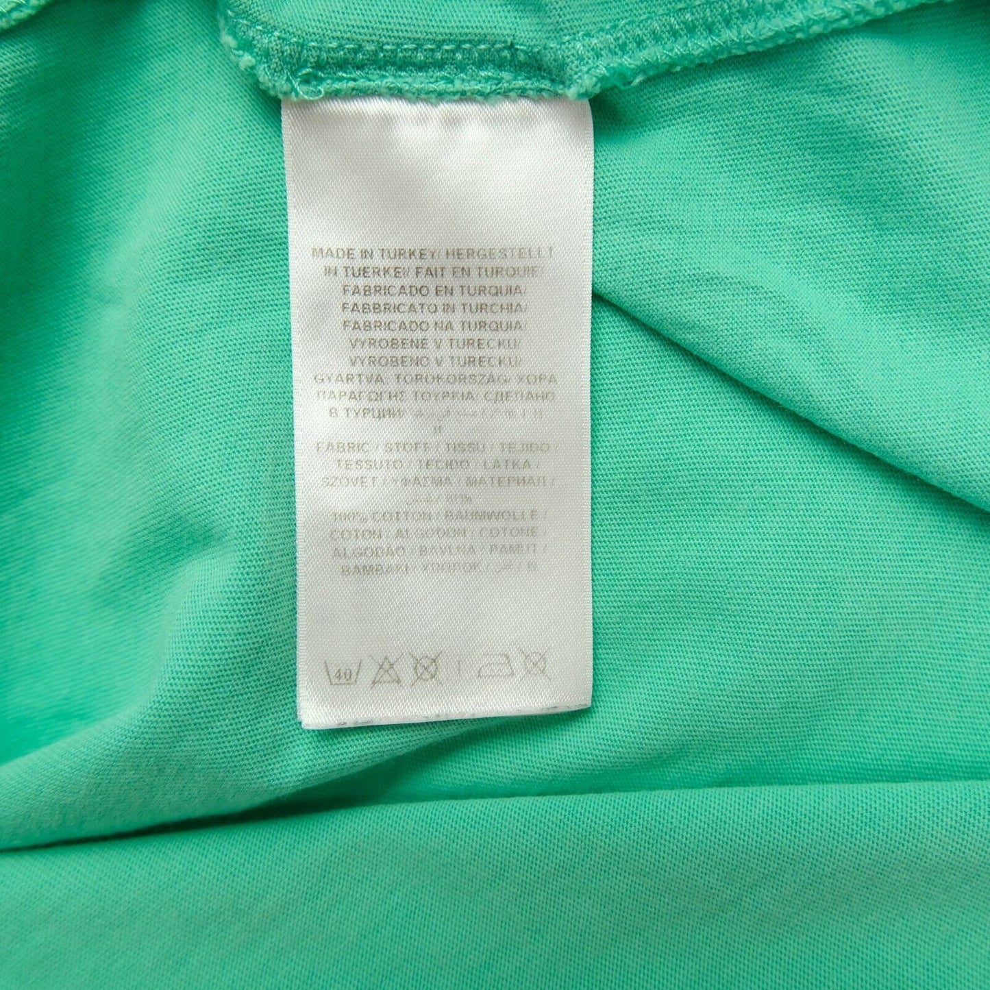 GANT T-shirt vert à col rond avec grand logo taille S