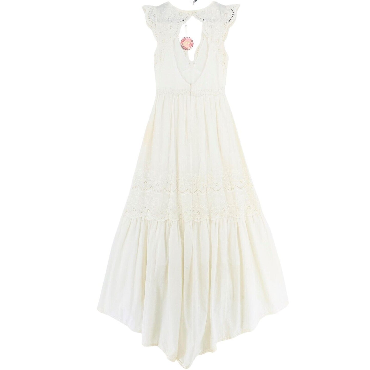 RRP €480 ODD MOLLY White Greatest Adventure Hi-Low Sleeveless Dress Size 0 / XS