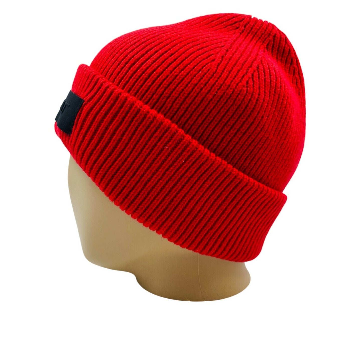 GANT Unisex Red Cotton Wool Blend Beanie Winter Hat One Size