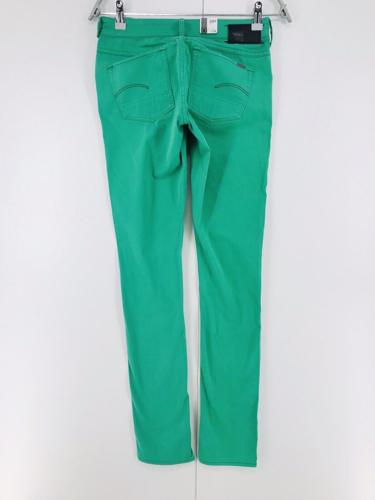 G-STAR RAW 3301 Women Green Stretch Super Skinny Fit Jeans W25 L30