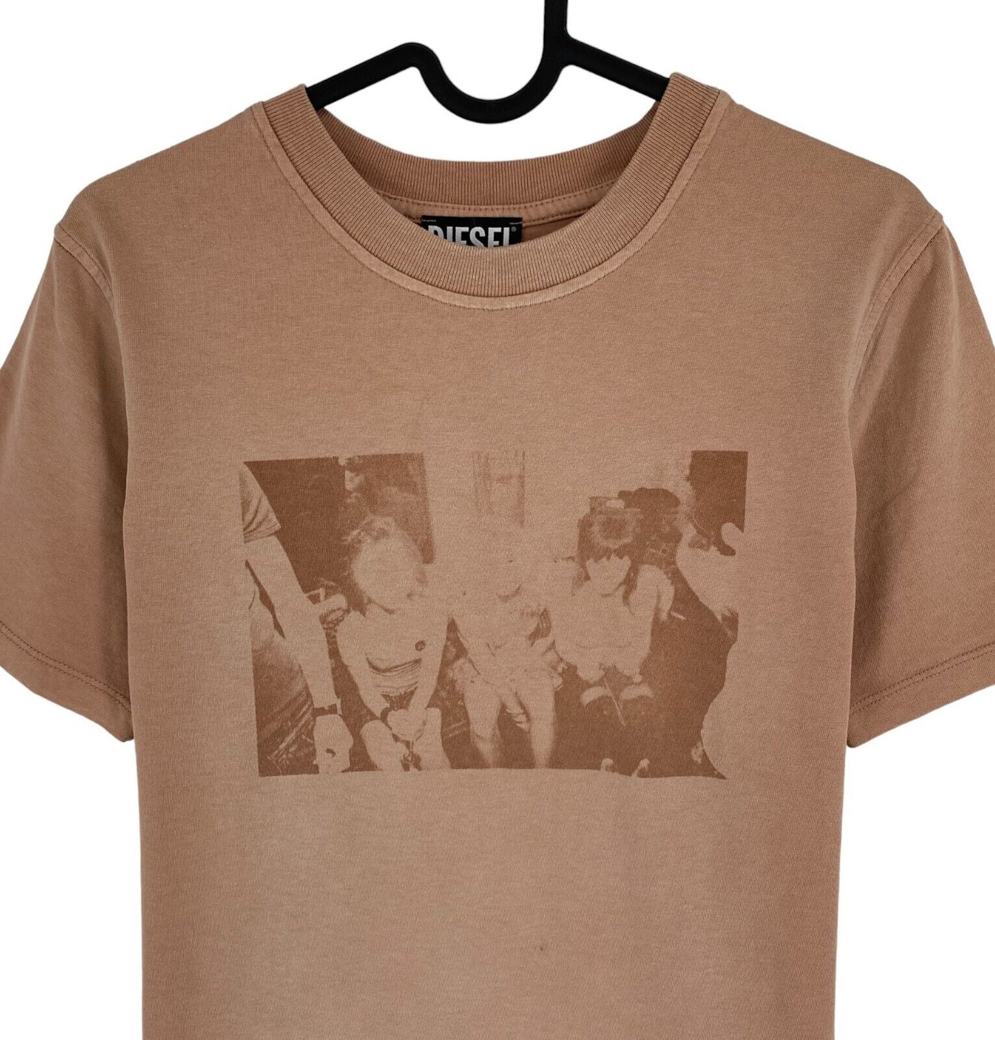 DIESEL Women Brown T-REG-G2 SS Crew Neck T Shirt Size M