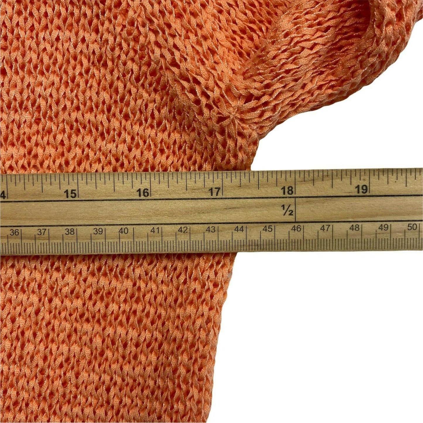 NAUTICA Orange Open Knit Crew Neck Jumper Sweater Size XS