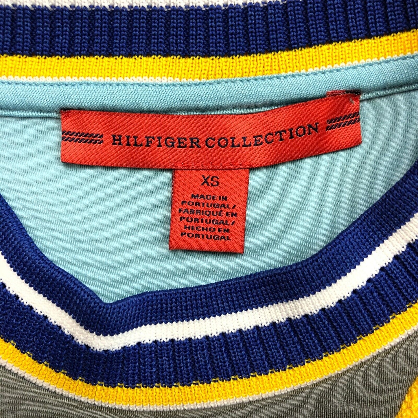 TOMMY HILFIGER COLLECTION Blue Crew Neck Cropped Sweater Jumper Size XS