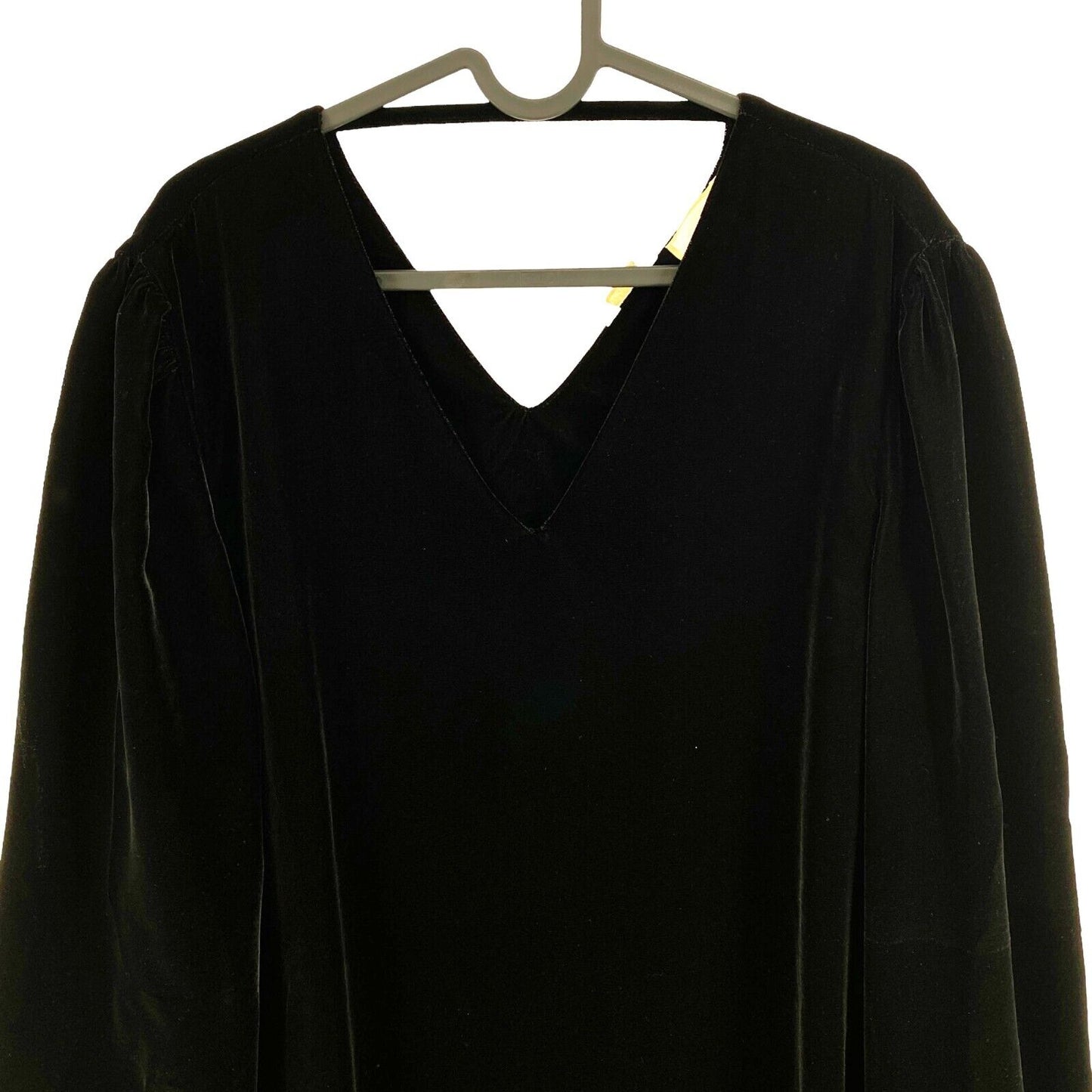 LA MARTINA Women Black Long Sleeves Light Velvet Dress Size 4 / L