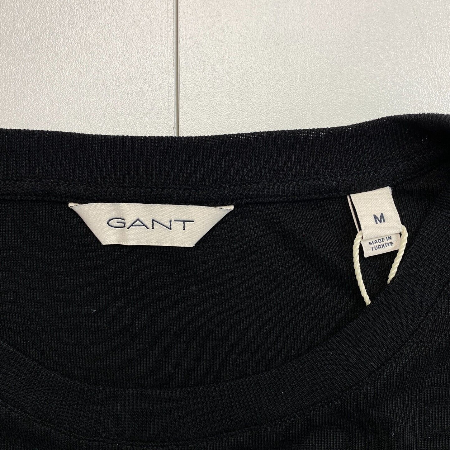 GANT Women Black Slim Light Weight Short Sleeves T Shirt Size M