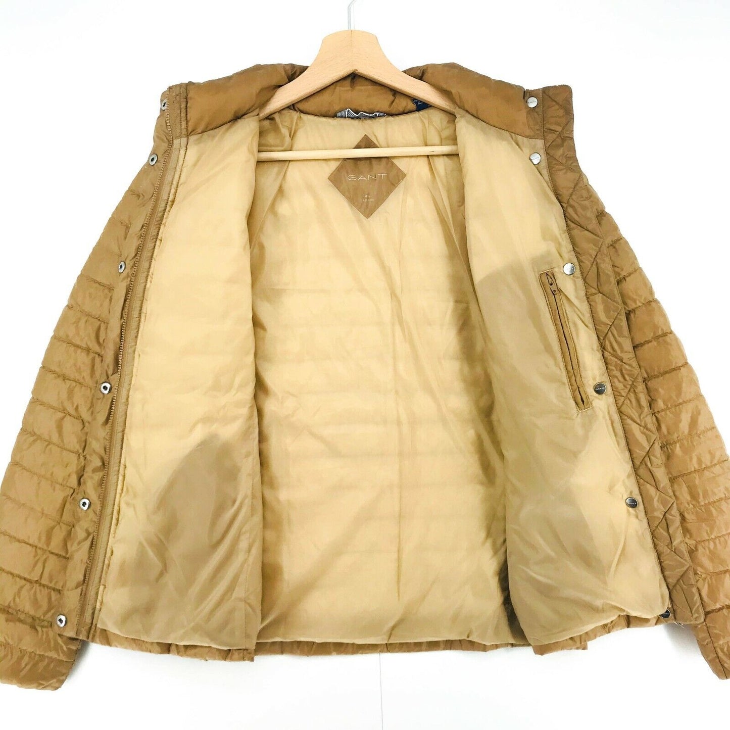 GANT Down Fill Gold Colour Padded Puffer Jacket Size S