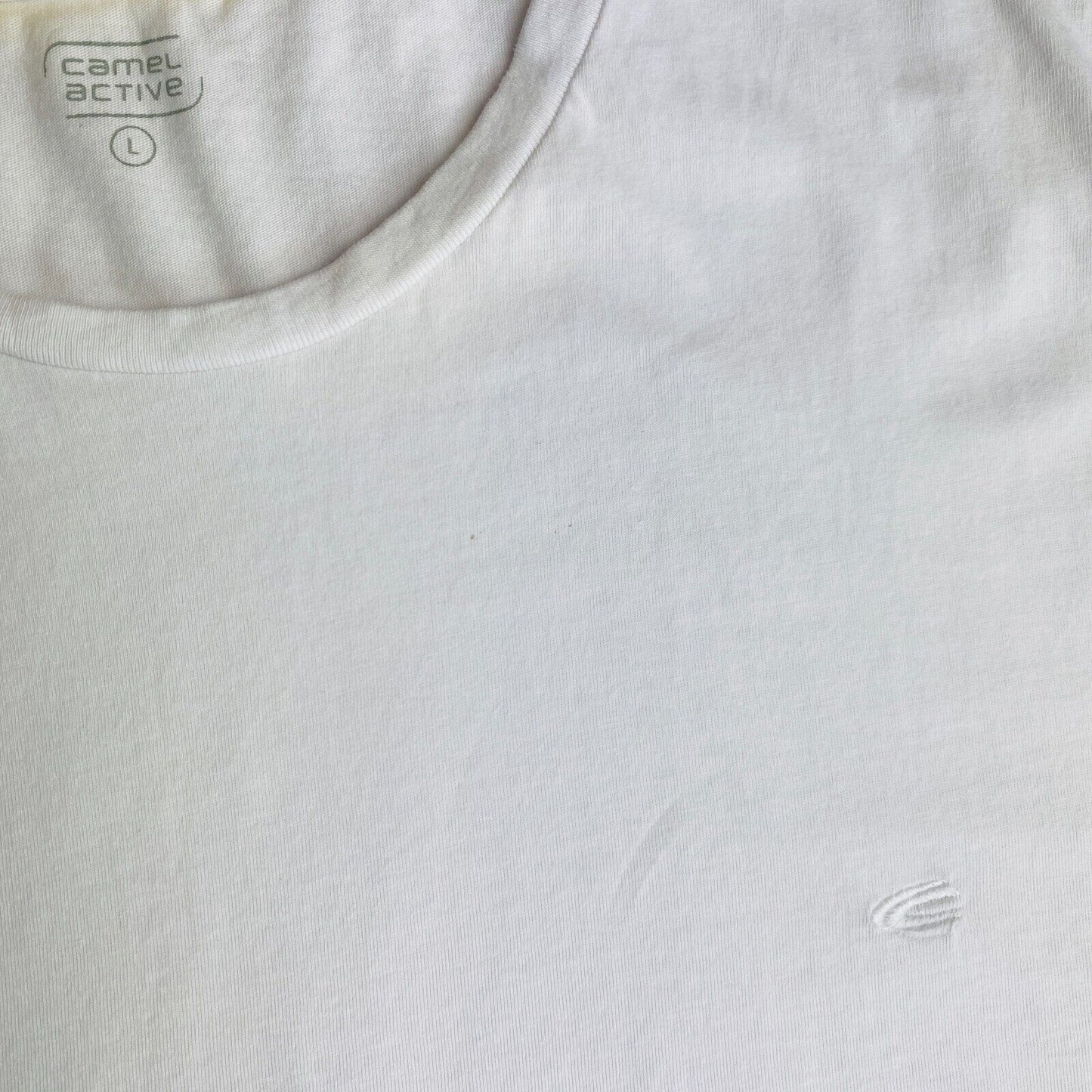 CAMEL ACTIVE White Crew Neck T Shirt Size L