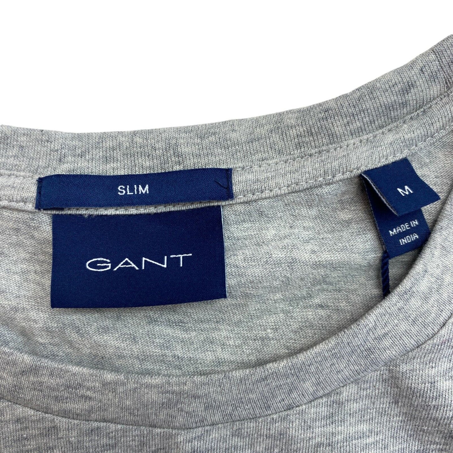 GANT Light Grey Original Slim Crew Neck T Shirt Size M