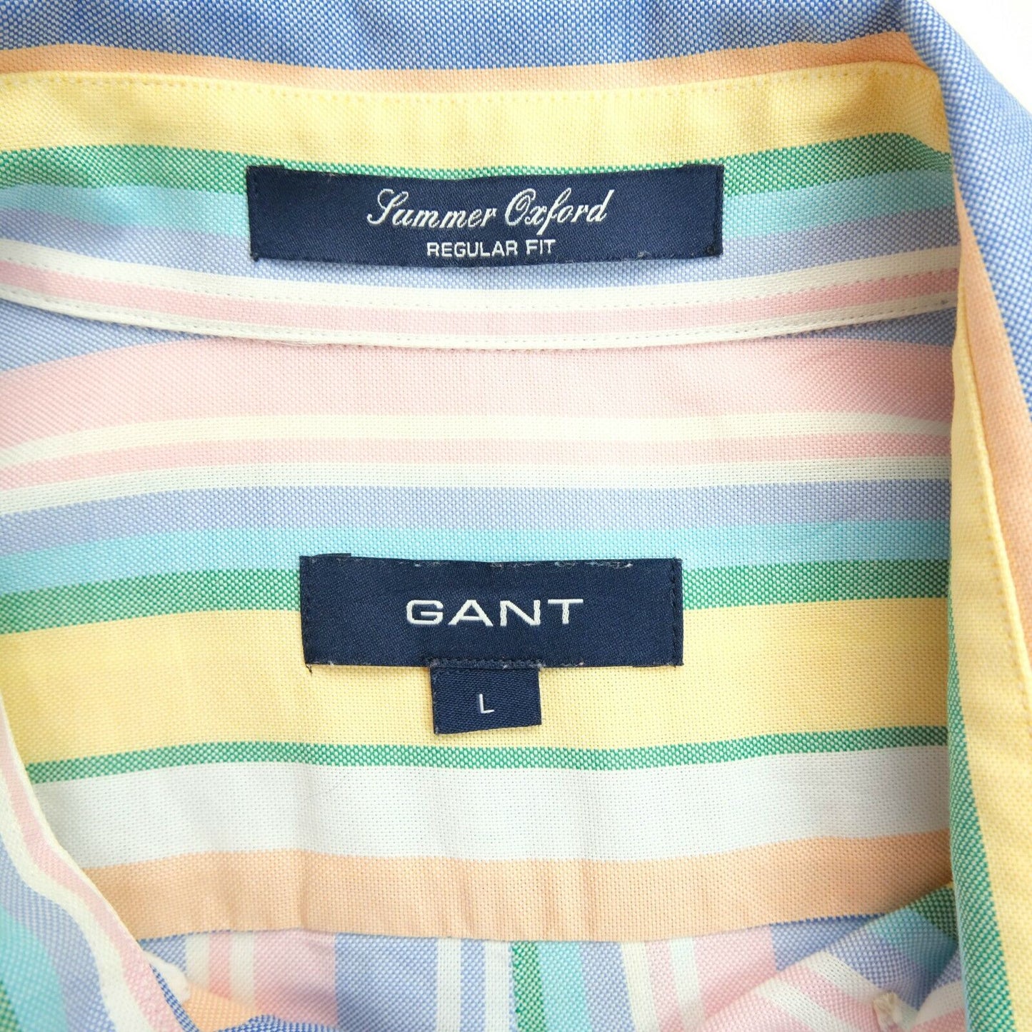 GANT Coloured Striped Regular Fit Shirt Size L