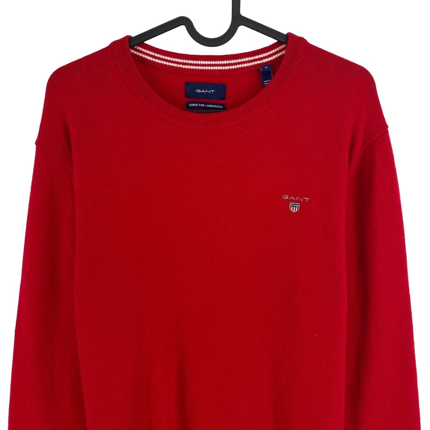 GANT Red 100% Wool Crew Neck Sweater Pullover Size M