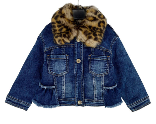 Monnalisa Kids Girls Blue Denim Jacket Coat Size 3 Years 98 cm