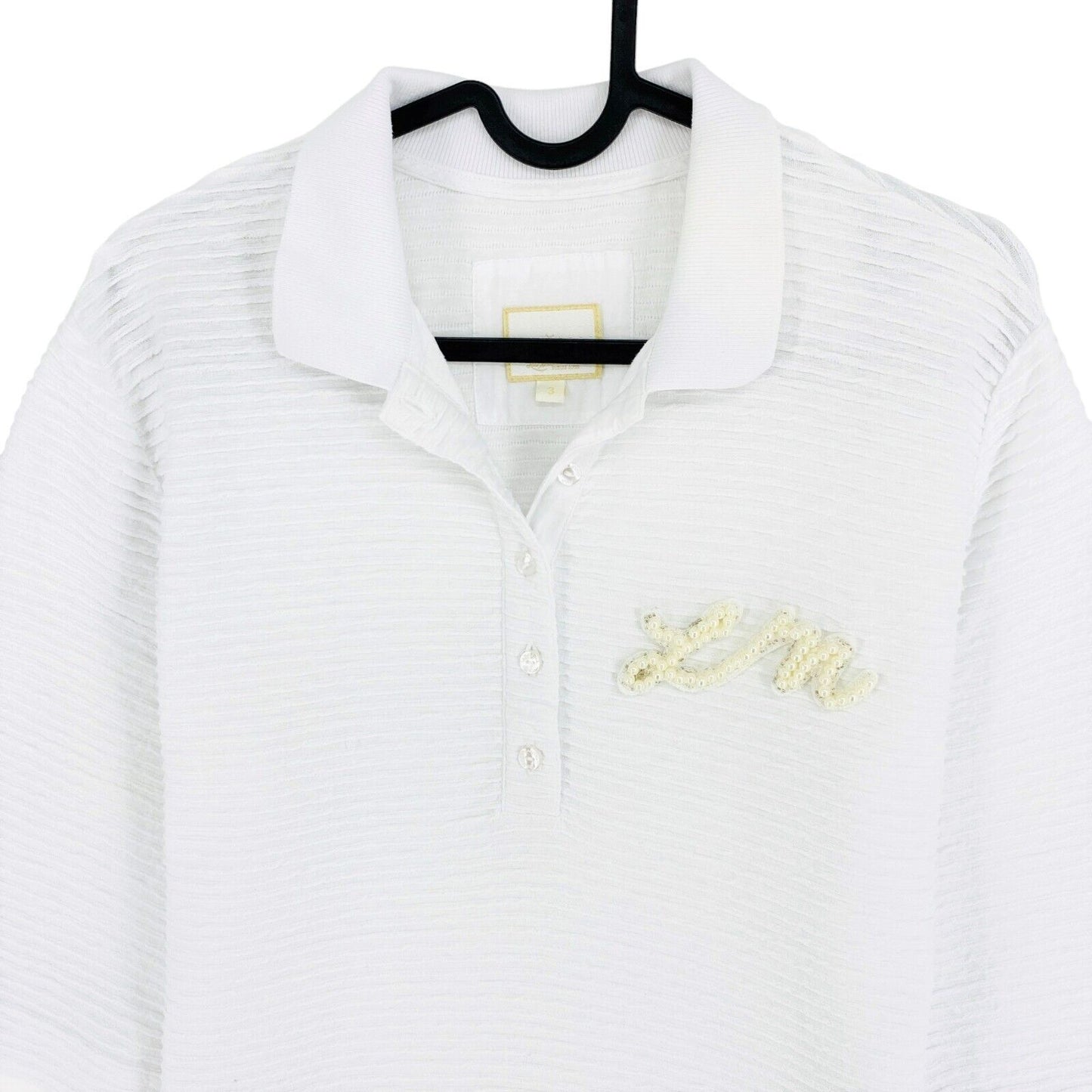 LA MARTINA Polo Blanc Manches 3/4 Taille 3/M