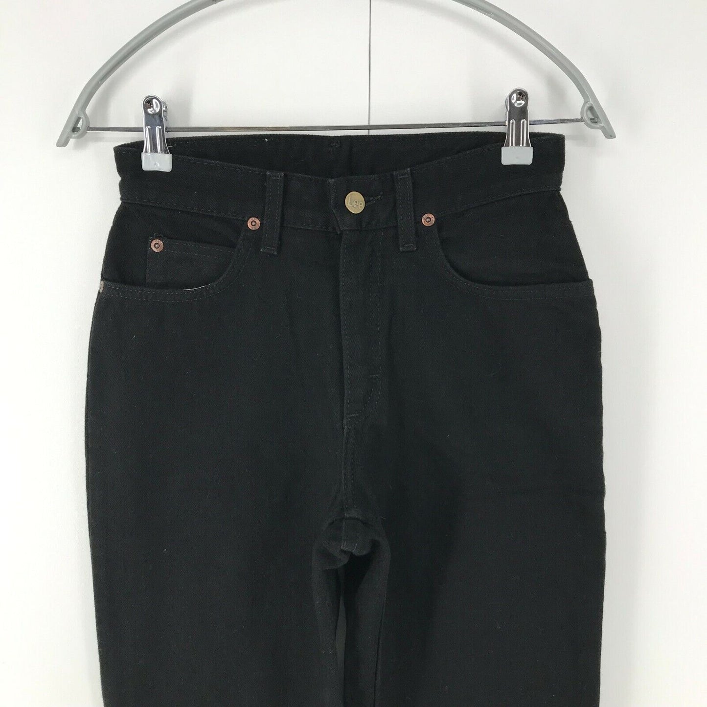 Vintage Lee SAVANNAH Women Black Regular Straight Fit Jeans Size W27 L31