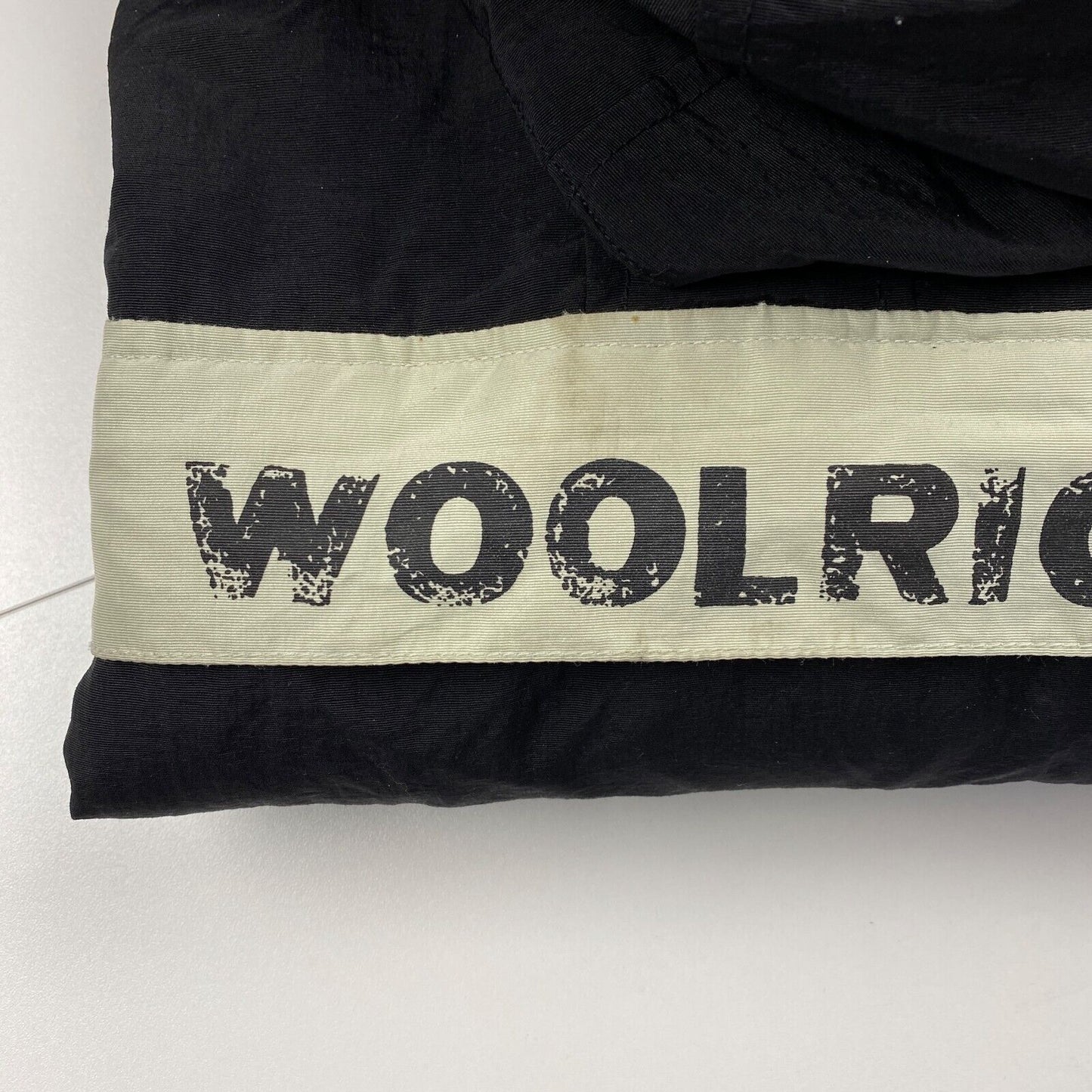 WOOLRICH Black Hooded Anorak Jacket Coat Size M