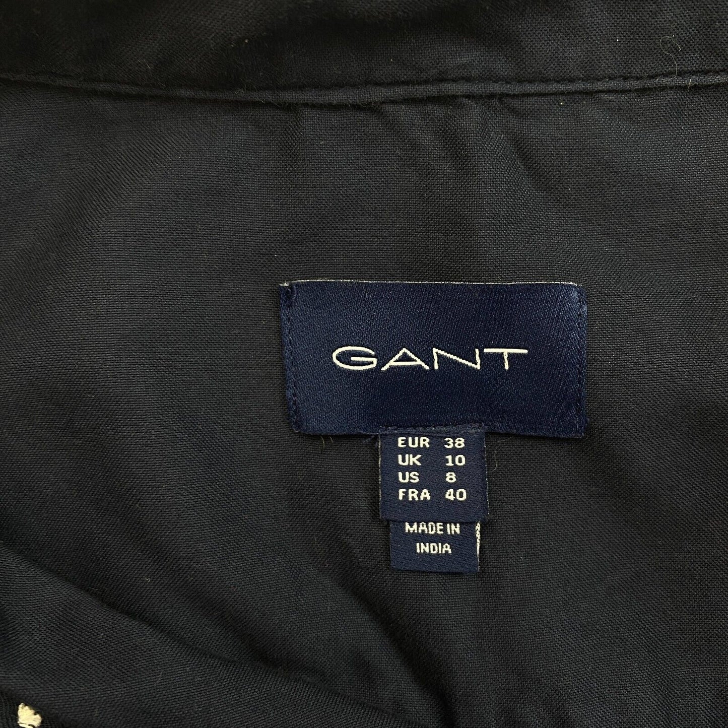 GANT Navy Blue Cotton Shirt Size EU 38 UK 10 US 8