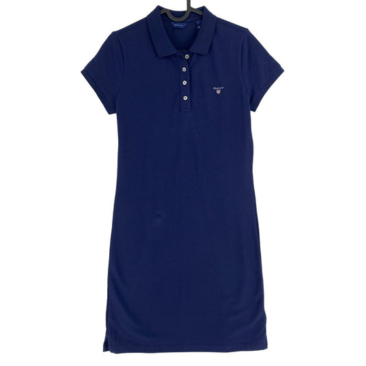 GANT Marineblaues Original-Piqué-Poloshirtkleid, Größe S