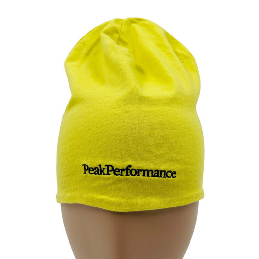 Peak Performance Yellow 100% Cotton Beanie Hat One Size