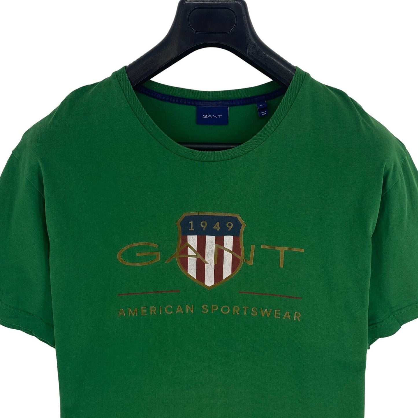 GANT Men Dark Green Archive Shield Crew Neck Short Sleeve T Shirt Size 3XL