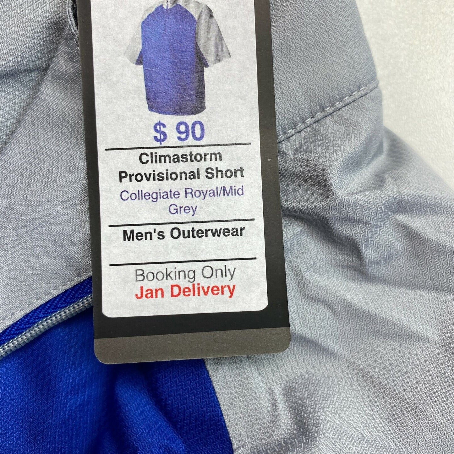 Adidas Golf Climastorm Blue Grey Half Sleeves Jacket Size M