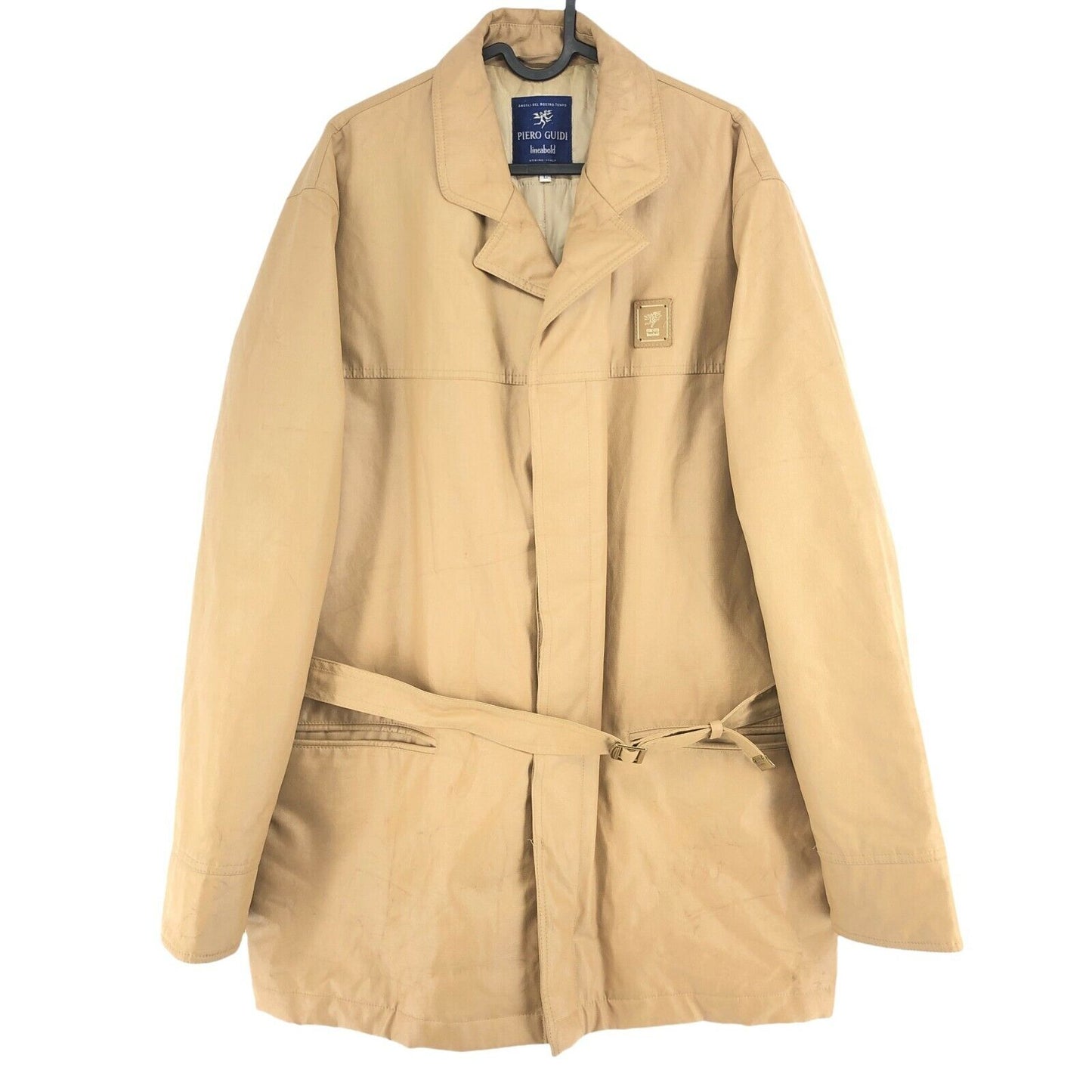 PIERO GUIDI Light Brown Belted Trench Jacket Coat Size L