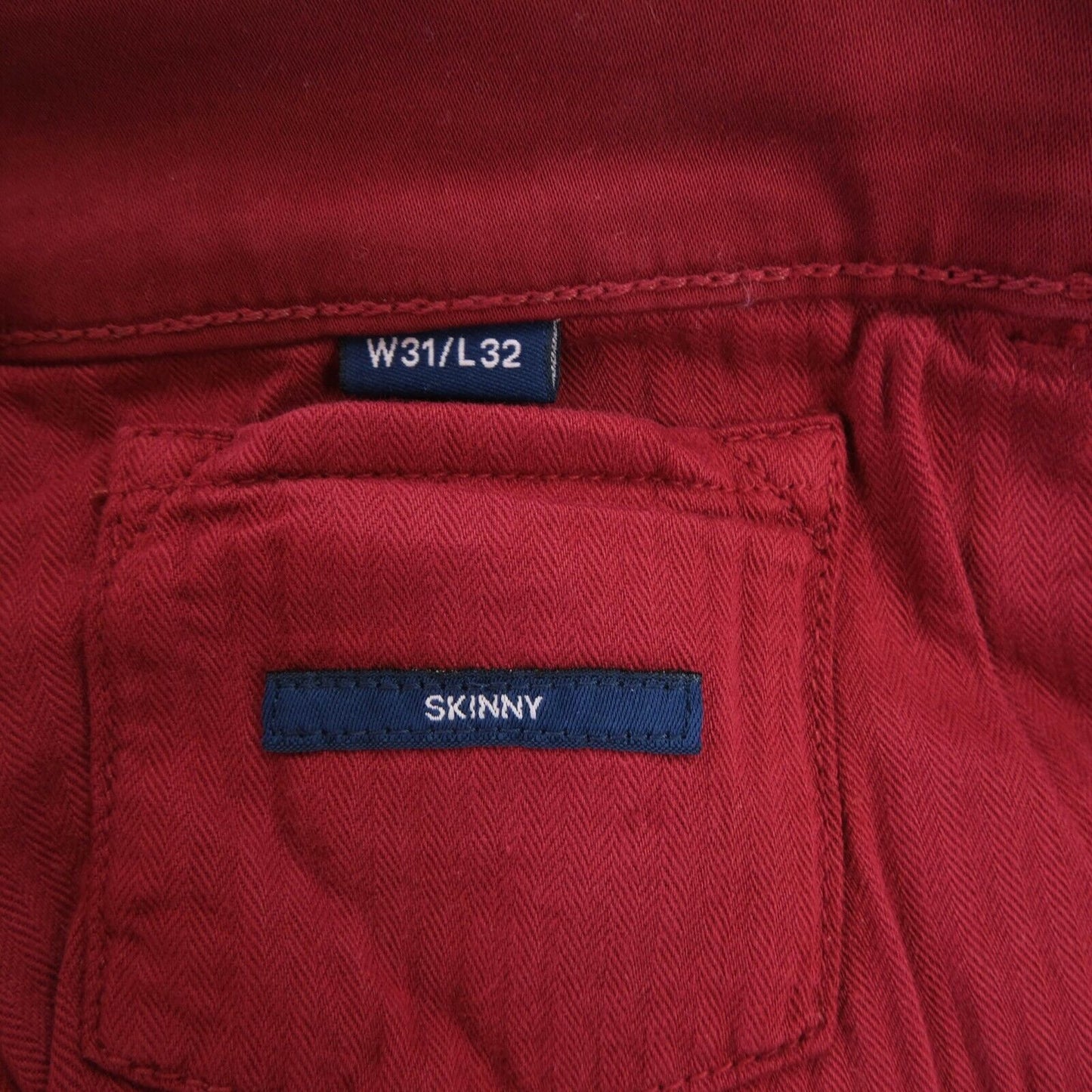 GANT Red Skinny Satin Jeans Size W31 L32