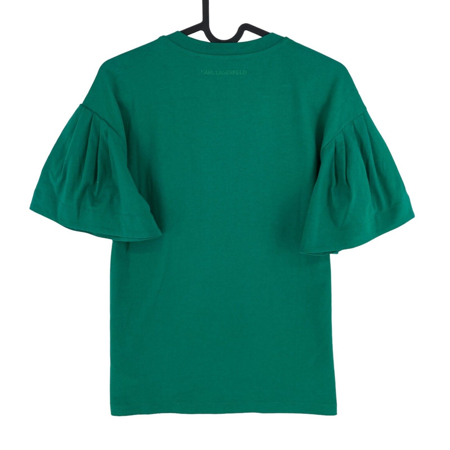 Karl Lagerfeld Vert Puffy Sleeve W Logo Top Taille S