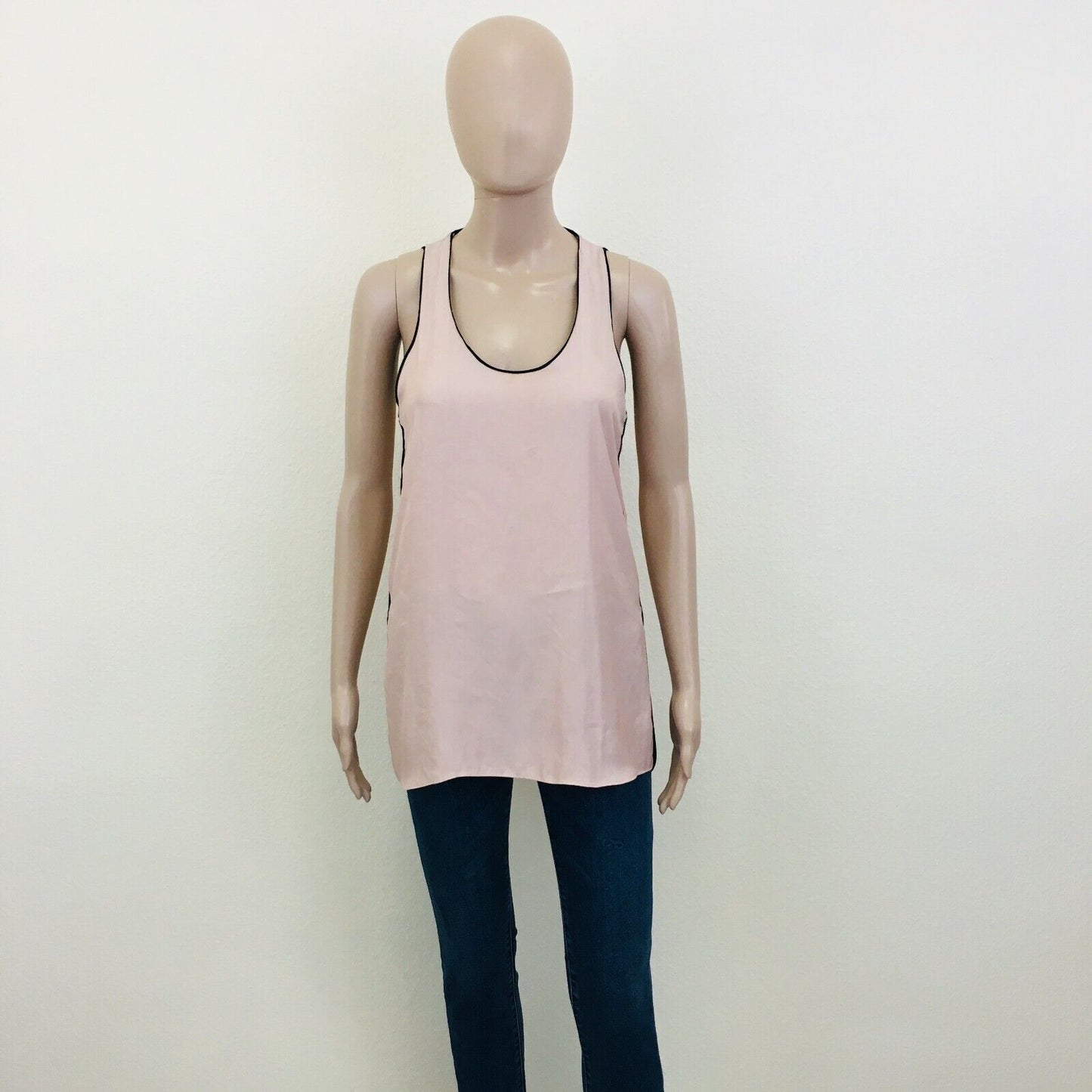 ZARA Cream Pink Tank Top T Shirt Size S